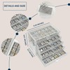 HOUKANWE Acrylic Earring Holder Organizer with 5 Drawers Clear Earring
