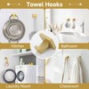TNOMS Brushed Gold 10 Pieces Bathroom Hardware Accessories Set Towel