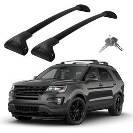 Roof Rack Cross Bars Compatible with Ford Explorer 2016-2019, Adjustable Aluminum Heavy Duty 300 LBS Anti-Theft Lock Cargo Carrier Rooftop Crossbar Accessories for Bike, Basket, Snowboard, Luggage