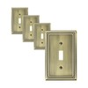 TREEWELL 4-Pack Single Toggle Light Switch Cover Plate, Pearls Decorative