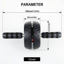 uchroller - Abdominal Roller AB Roller - Ab Roller Abdominal Trainer with Knee Mat - Non-Slip Abdominal Muscle Training Device for Home - Suitable for Beginners and Professionals