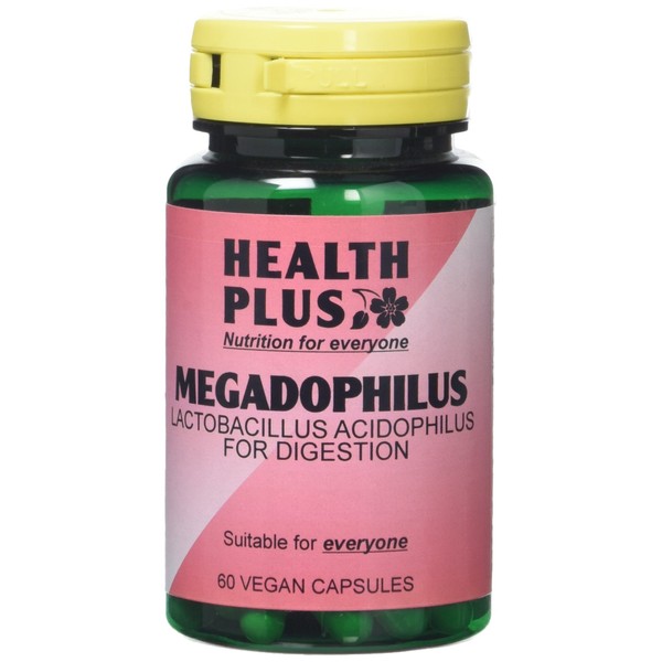 Health Plus Megadophilus 1 Billion + Probiotic Digestive Health Supplement - 60 Capsules