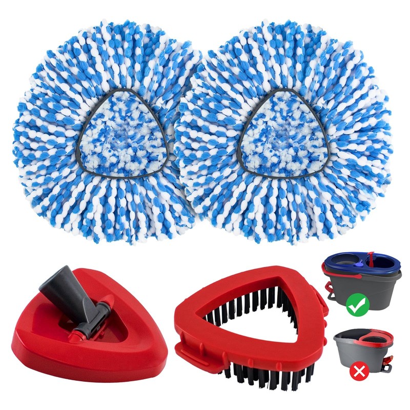 Mop Replacement Heads for O Cedar RinseClean 2 Tank System,2