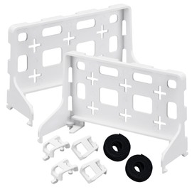 HAOGUO Universal Media Shelf Bracket for Leviton Enclosures – 20lb Heavy-Duty White Plastic Shelf, Cable Box Organizer for Structured Media Centers (2-Pack)