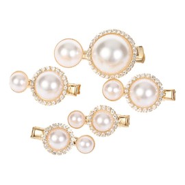 Vaguelly 5PCS Vintage Headdress Pearl Hairpin for Women Elegant Wedding Dressing Accessories Durable and Adorable Clips for Home Outdoor Use for Special Occasions