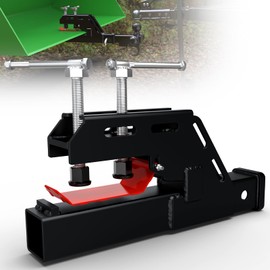 Upgraded Tractor Clamp on Trailer Hitch Receiver, Tractor Bucket Hitch Non-Slip 2" Ball Mount Adapter for Bucket Kubota Deere Bobcat, Trailer Hitch Attachment (Black)