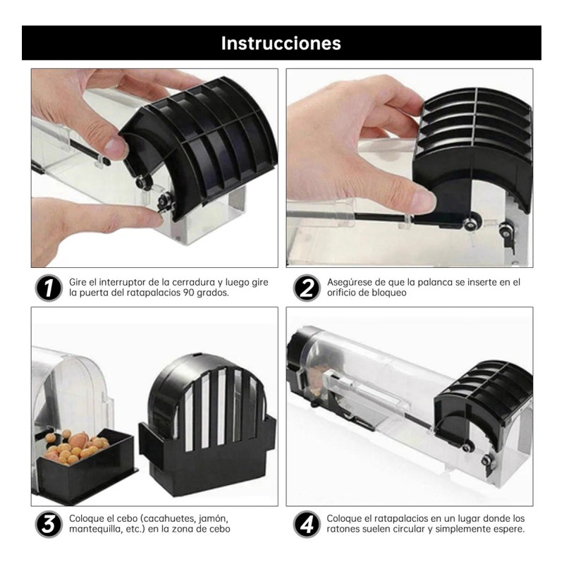 Trampas Para Ratas Automática De Alta Eficiencia 2pcs
