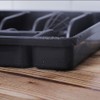 maulehua Silverware Organizer With Lid, Utensil Drawer Organizer. Removable Lid,