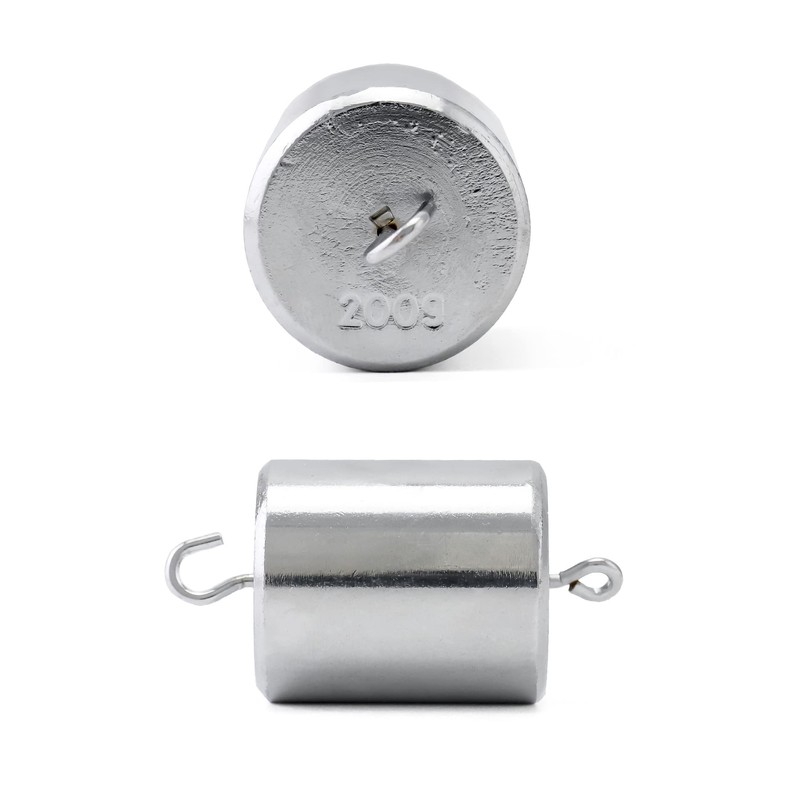 QWORK Double Hooked Weight Set, 4 Pcs 200g (0.44lbs) Chrome-Plated