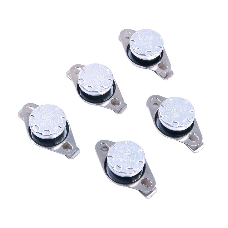 DollaTek 5-Pack KSD301 110 Degrees Centigrade Thermostat Thermal Control Switch