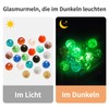 Courage Marbles, 20 Pieces 16 mm Glass Balls Glow in