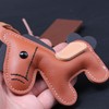 Cute Leather Horse Chocolate Purse Charm - Unique Designer Rope