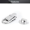 MroMax 4Pcs Suitcase Lock Hasp 2.44" x 1.3" (LxW) Modern