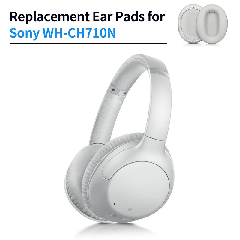 XBERSTAR Ersatz-Ohrpolster aus Proteinleder für Sony WH-CH710N Kopfhörer, Ersatzpolster (graue