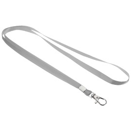 PATIKIL 17" Neck Lanyards, 5 Pack 0.4" Width Flat Strap Lanyard with Swivel Hook Clip for Name Tag Badges Holder ID Card Keys, Grey