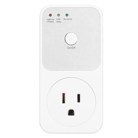 Voltage Protector for AC 120V Electrical Equipment Protection Single Outlet US Plug for Refrigerator and Home Appliances
