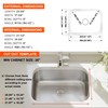 Blenzia 23 Inch Undermount Curved Single Bowl Kitchen Sink (Sink