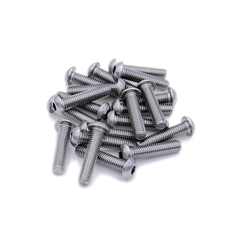M6 (6mm x 18mm) Hex Socket Button Machine Screw (Bolt)