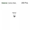 sourcing map Pack of 200 3 mm Carbon Steel Storage