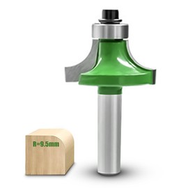 NICAVKIT Rounding Cutter 8 mm Shank, Radius 9.5 mm, Carbide Round Cutter for Router with Ball Bearings, Rounding Cutter for Woodworking, Edge Cutter Radius Cutter