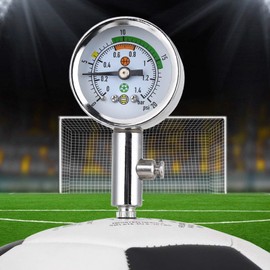Ball Pressure Gauge, Heavy Duty Metal Mini Air Pressure Gauge Barometer Tool for Basketball, Football, Volleyball