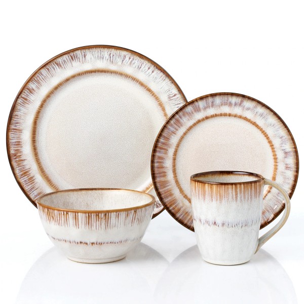 Not Available Lorren Home Trends 16 Piece Stoneware Set-Mocha Swirl
