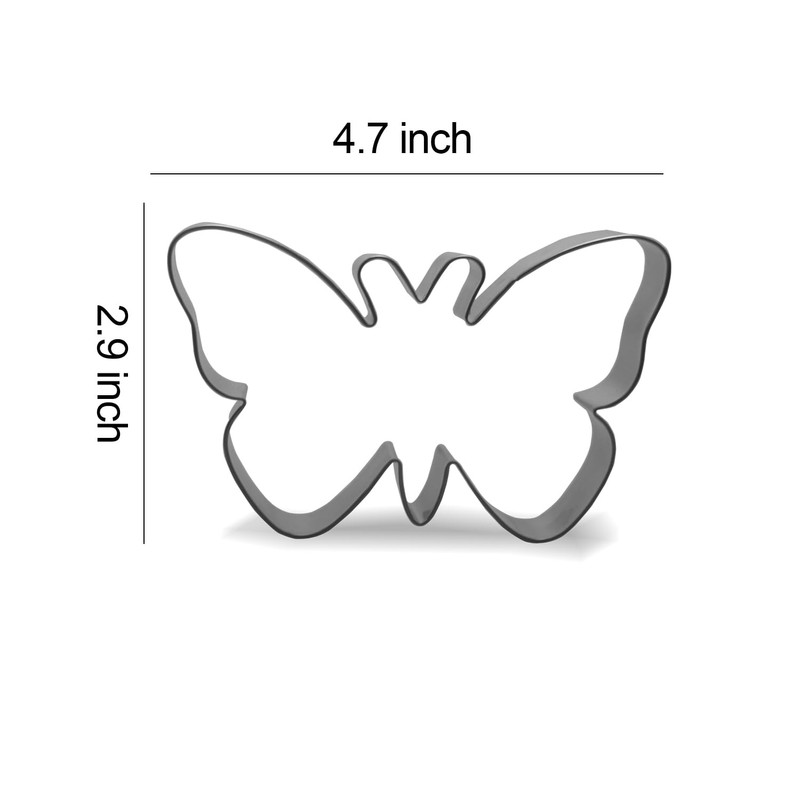 Keewah 4.7 inch Butterfly Cookie Cutter - Stainless Steel