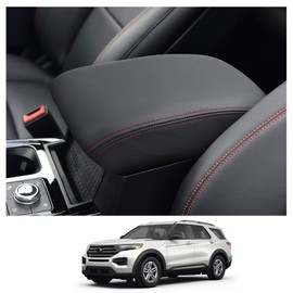 CDEFG 2020-2024 2025 Explorer Console Armrest Cover for 2024 2025 Ford Explorer Center Console Cover Middle Console Pad Arm Rest Central Consola Cover 2024 2025 Explorer Accessories