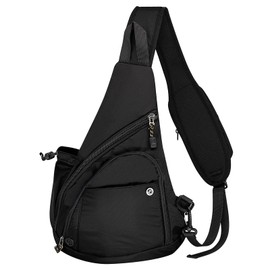 Long Keeper Sling Bag Crossbody Backpack for Men Women, Lightweight Travel Sling Backpack Shoulder Chest Bag Waterproof Casual Daypack for Gym Cycling Hiking