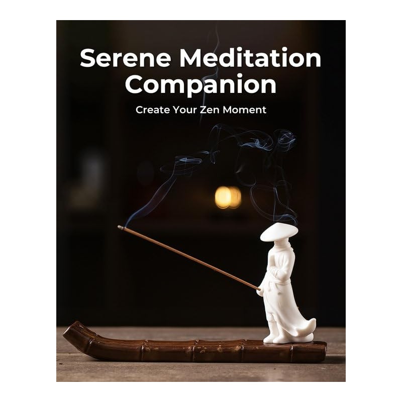 TEAVOR Ceramic Incense Stick Holder with Ash Catcher - Kung