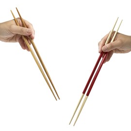 [Food Culture Chopsticks Culture] Vegetable Chopsticks, Cooking, Made in Japan, Kitchen Utensils, Dining Tables, Chopsticks, Set of 2, Easy to Clean, Anti-Slip (Triangular Chopsticks Red)