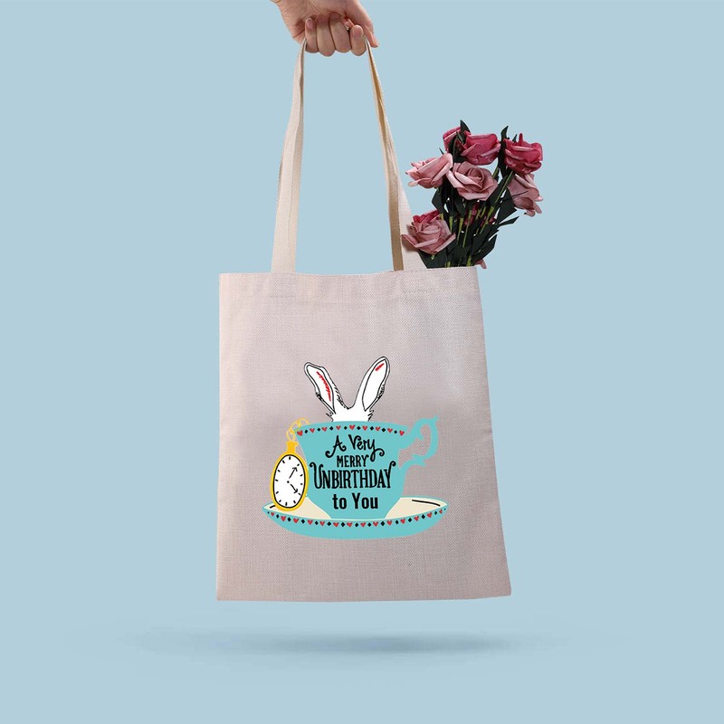 Alice Gift A Very Merry Unbirthday To You Tote Bag