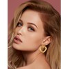 Ofeiyaa 8 Pairs Gold Knot Earrings for Women Chunky Statement