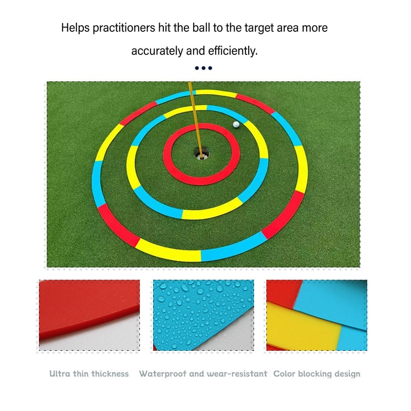 Golf Practice Target Rings Ultra Thin Silicone Vibrant Targets Indicator
