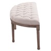 HOMCOM Tufted Half Circle Ottoman Bench Seat - Off White