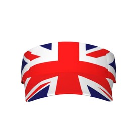 Union Jack Sun Visor for Women and Men, Adjustable Sports Sun Visor Hats with UV Protection for Tennis Golf Running