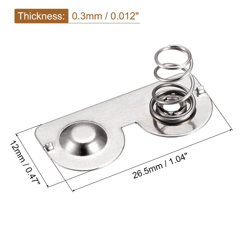 MECCANIXITY Battery Spring Plate AA Battery Spring Contact Nickel Plate