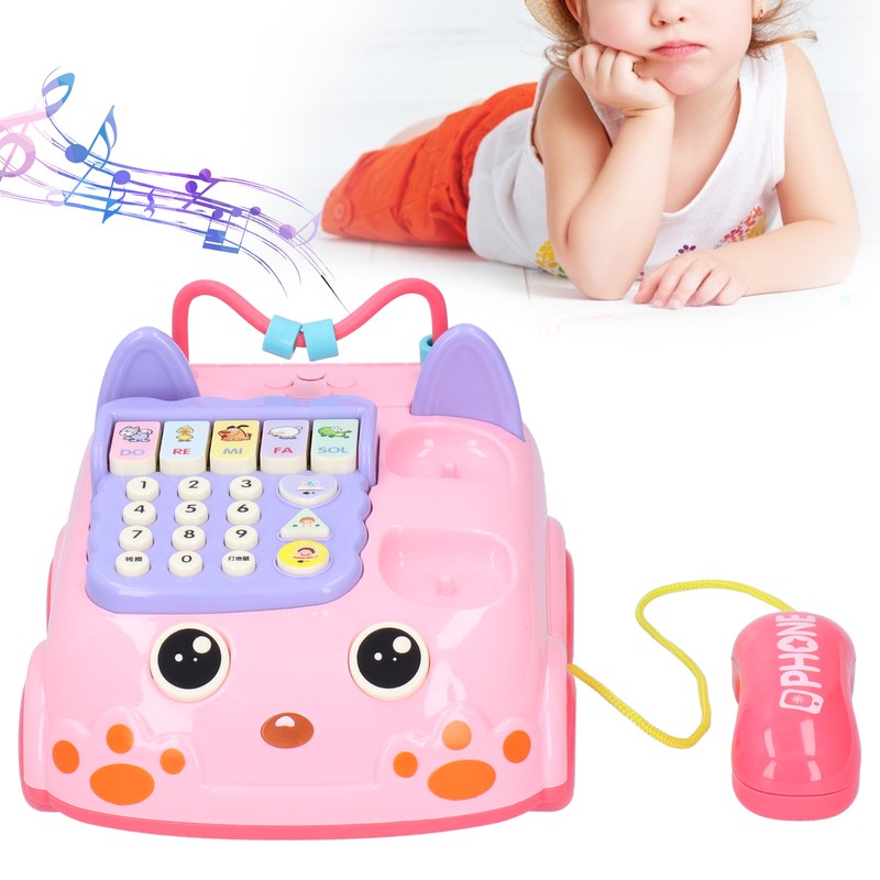 Children Telephone Toy Educational Simulation Telephone Toy with Light Music