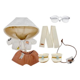 niannyyhouse 15cm 20cm Doll Clothes Jacket Pants Scarf Backpacks Glasses Shoes Soft Stuffed Plush Toy Accessories (Beige, 20cm), Black