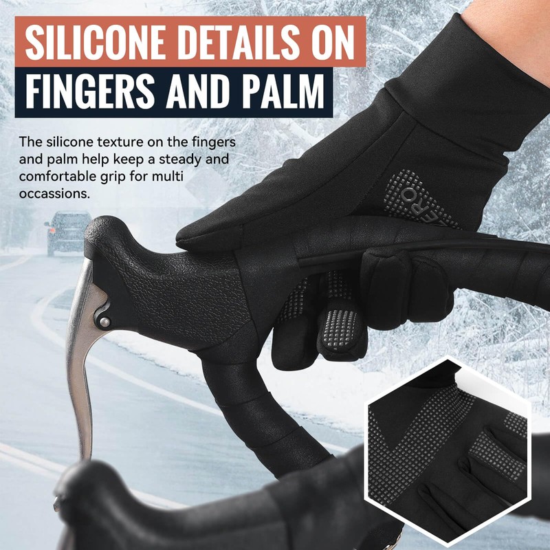 OZERO Winter Warm Gloves for Men: Cold Weather Lightweight Touchscreen