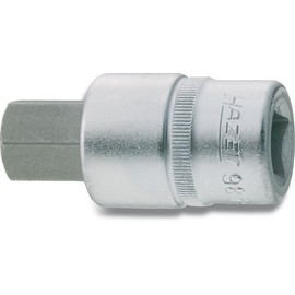 Hazet 1/2-Inch 17 x 52 mm Hexagon Screwdriver Socket - Silver