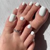 Uñas Postizas de Color Blanco Marfil Sólido para Mujer, Uñas