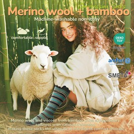 Iambamboo Merino Wool Compression Socks for Women Men, 15-20 mmHg Graduated, Soft & Breathable for Nurses, Running Athletic, Travel, Pregnancy S/M (Dark Gray)