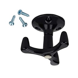 Fix&Easy Coat Hooks Black Clothes Hooks Ceiling Hook Swivel Hook 3-Way Hook Base Rotatable for Wardrobe Hat Rack