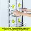 Orimade Shower Caddy Adjustable Height 4 Tier Silver,Bathroom Hanging Over
