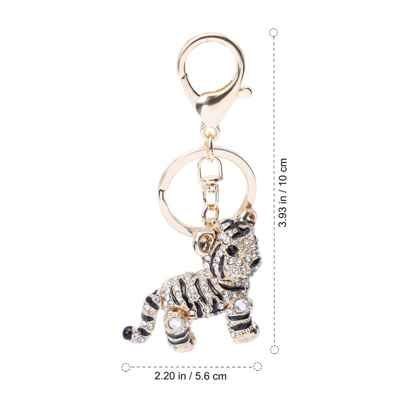 VALICLUD Tiger Key Ring Suitcase Letters Protective Amulet Medallion Gold