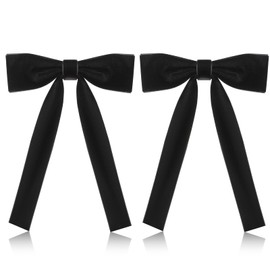BEROZA 2 Pack Western Ties for Men Kentucky String Tie Clip on Bow Ties Colonel Sanders Black Cowboy Bow Tie Party
