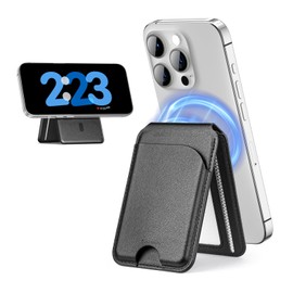 minisopuru Magnetic Card Wallet Holder for MagSafe (Black), Black, Wallet Magnetic