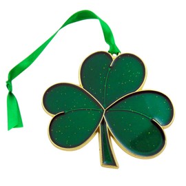 Irish Christmas Ornament Shamrock Symbol of Ireland Tree Decoration, 3 7/8 Inch