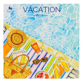 NIQUEA.D Vacation 2025 Wall Calendar